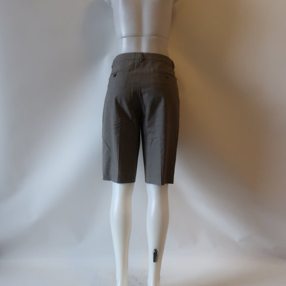 WOMENS THEORY TAUPE FLAT FRONT WOOL BLEND SHORTS 10 * - Picture 11 of 12